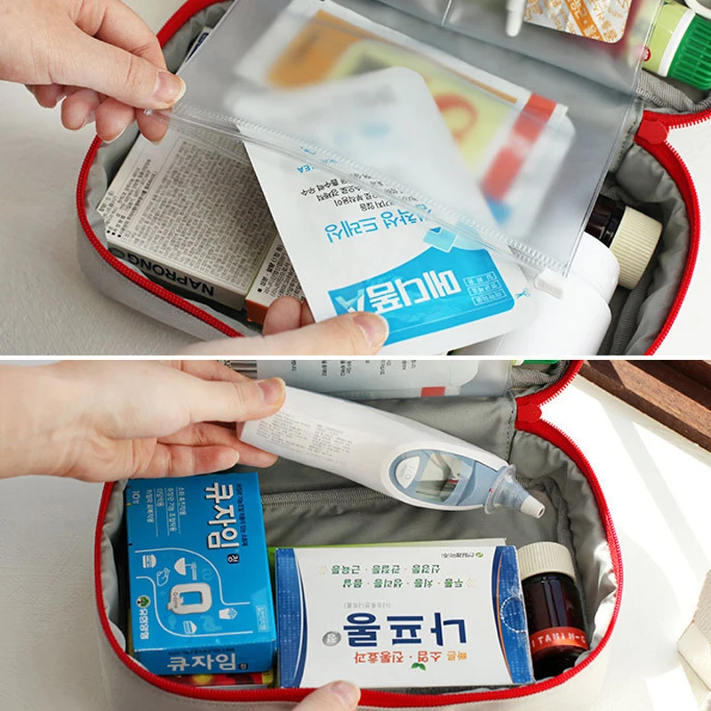 

First Aid Bag Portable Water Resistant Zipper Medical Storage Pouch Home Travel Emergency Supplies