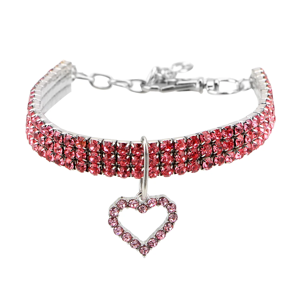 Ожерелье HILIFE в форме сердца ошейник для собак 20 + 5 см регулируемый кошек уличные