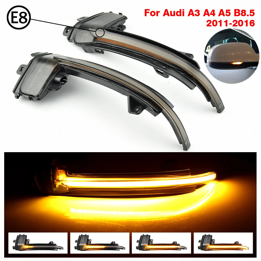 

For Audi A3 8P A4 A5 B8 Q3 A6 C6 4F S6 SQ3 A8 D3 8K Water Blink Dynamic Flowing Side Mirror LED Turn Signal Light