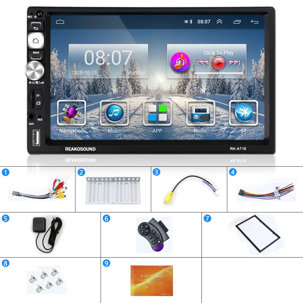 without camera Camecho 2 din Автомобильный gps Авторадио android 8,1 Автомобильный мультимедийный плеер 2din Авторадио резервная Bluetooth Камера для VW NISSAN KIA - Цвет: without camera
