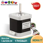 4-проводной шаговый двигатель Nema17 48 мм 78Oz-in 1.8A 42 series двигатель 42bygh 17HS8401 двигатель для аксессуаров для 3D-принтера