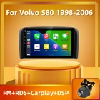 Автомагнитола PEERCE для Volvo S80 1998-2006, 4 Гб + 64 ГБ, Android 10, Carplay, AHD, AMFM, мультимедийный видеоплеер, навигация GPS, 2 din, dvd