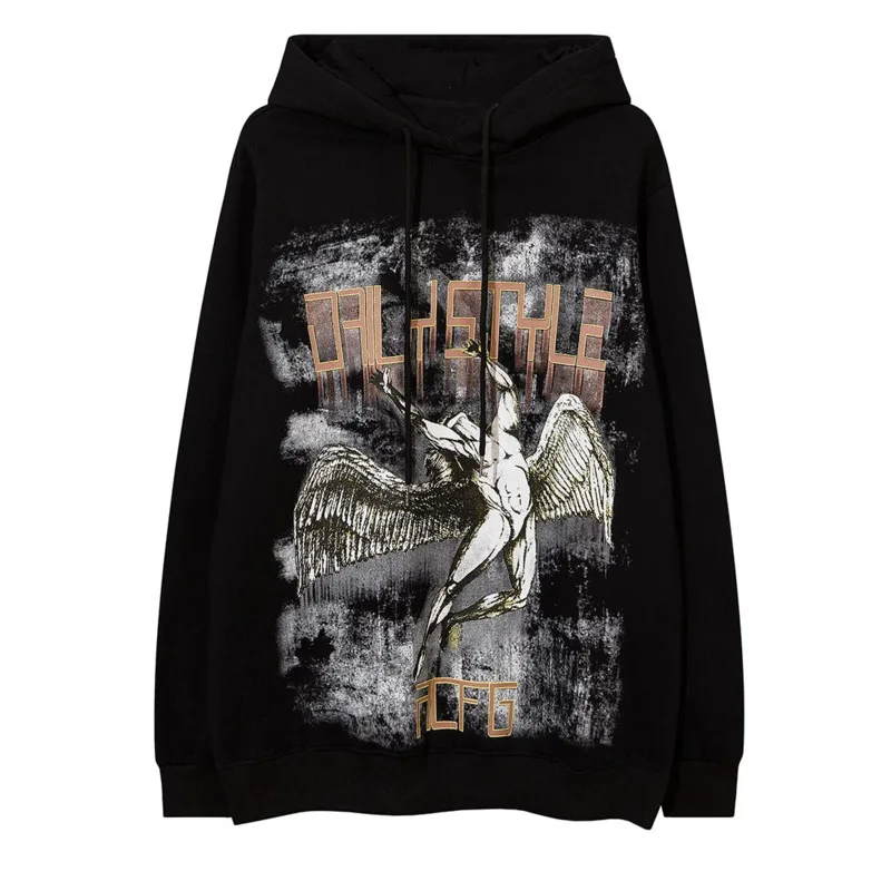 

Толстовка с капюшоном и винтажным принтом, теплая флисовая женская толстовка с надписью, уличная одежда в стиле панк с ангелом, 2021