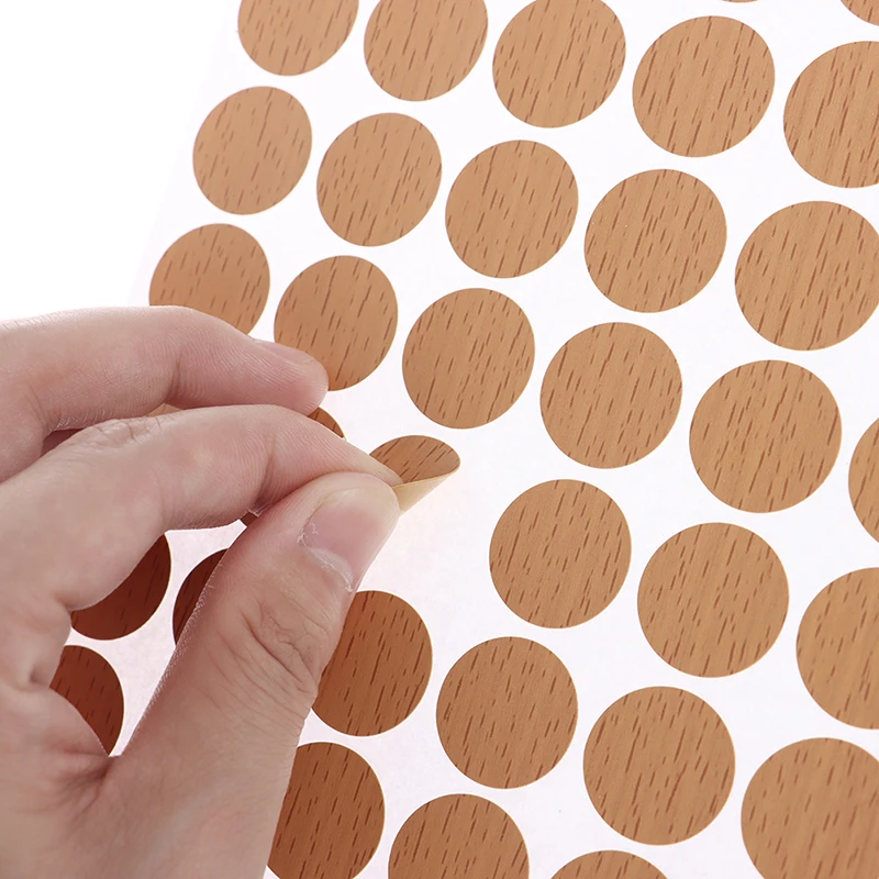 

54pcs/sheet Self Screw Cover Caps Stickers Adhesive Decorative Films Furniture Stickers Wood Craft Desk Cabinet Ornaments