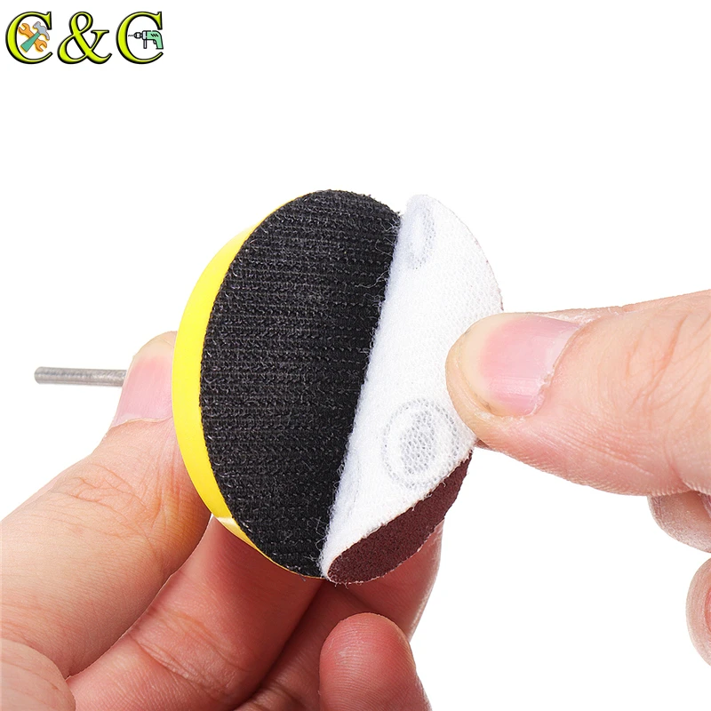 

60pcs 50mm 100/240/600/800/1000/2000 Grits Sanding Disc Sandpaper with Backing Pad with 3mm Shank for Polishing Cleaning Tools
