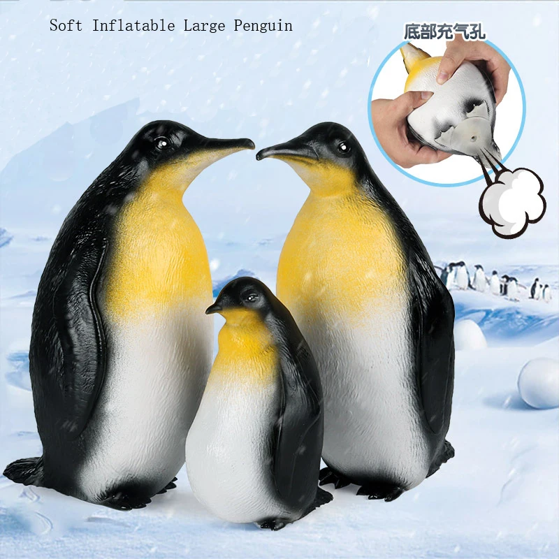 

Antarctic Marine Animal Biological Model Static Children's Cognitive Soft Rubber Large Inflatable Penguin Decoration simulation