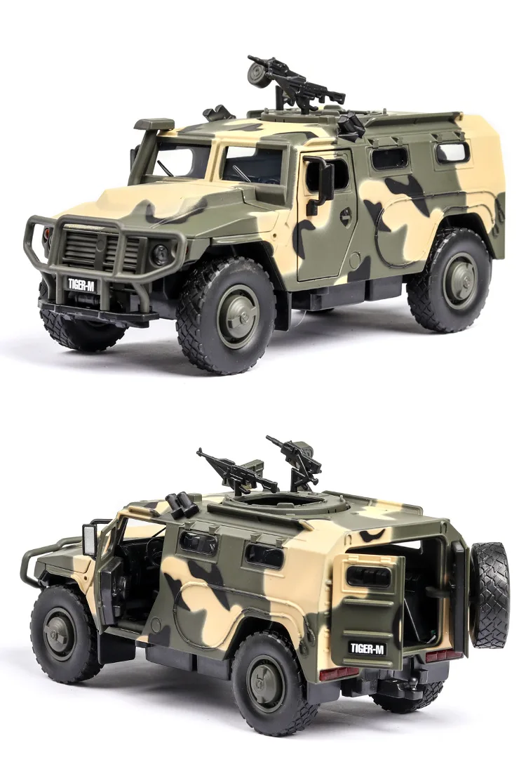 Игрушки 1:32 военный Тигр взрывозащищенный бронированный автомобиль с акустооптическим открыванием двери сплав игрушка модель игрушка для мальчиков детские игрушки