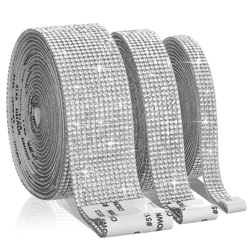 1 ярд самоклеящиеся стразы-наклейки Блестящие кристаллы лента алмазные