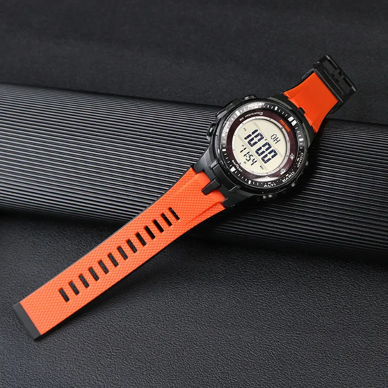 Силиконовый ремешок для часов PROTREK series Casio prw-3000 3100 6000 6100y силиконовый из смолы с