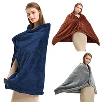 usb heating shawl blanket washable warm blanket soft and lightweight with 3 setting heat controller cord for office home