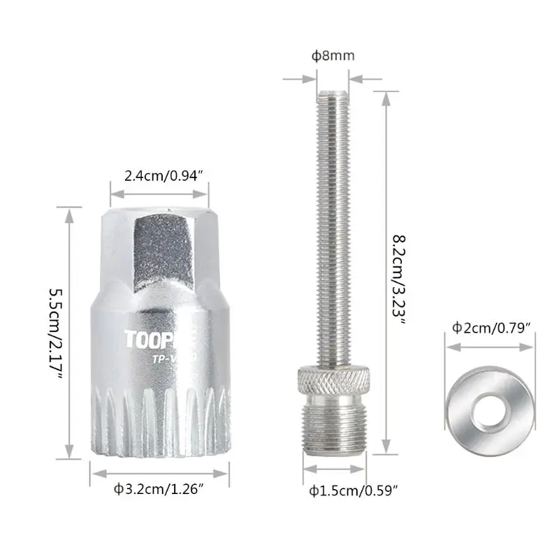 

Bicycle Bottom Bracket Remover 20 Teeth Square Hole Spline Repair Wrench Mountain Road Bike Spanner Wheel Puller Removal