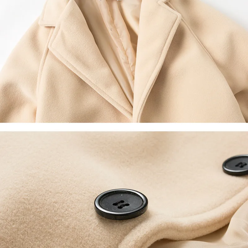 

YouZhao Korean Style Windbreaker Men's Long Style Autumn Handsome Slim Super Long Woolen Coat Trend Coat