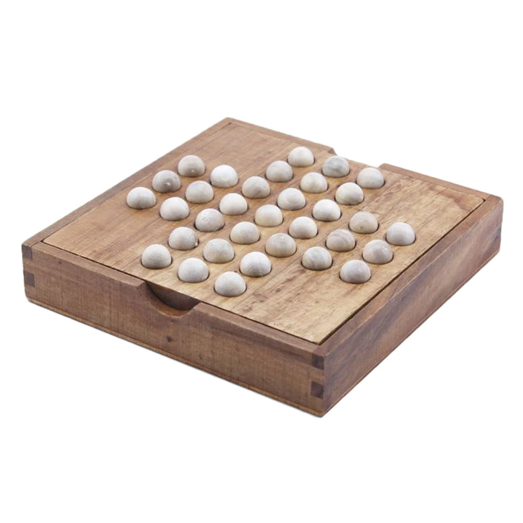 

Handmade Wooden Solitaire Game Puzzle Set - 33 x 12mm Art Toy