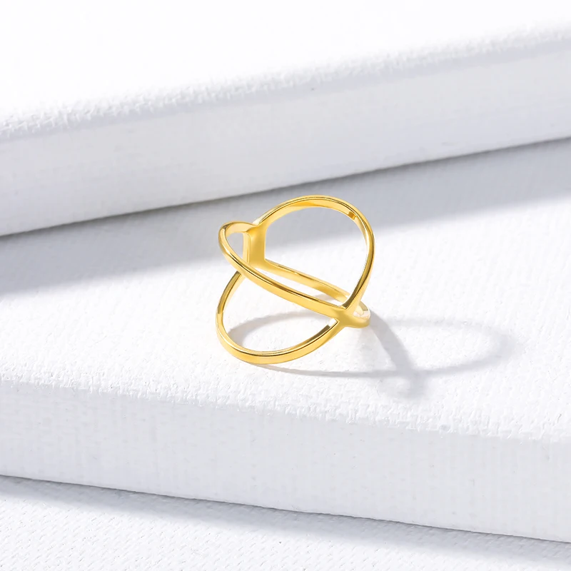 Модное кольцо на палец из нержавеющей стали с 3D отверстиями кольца крестом для