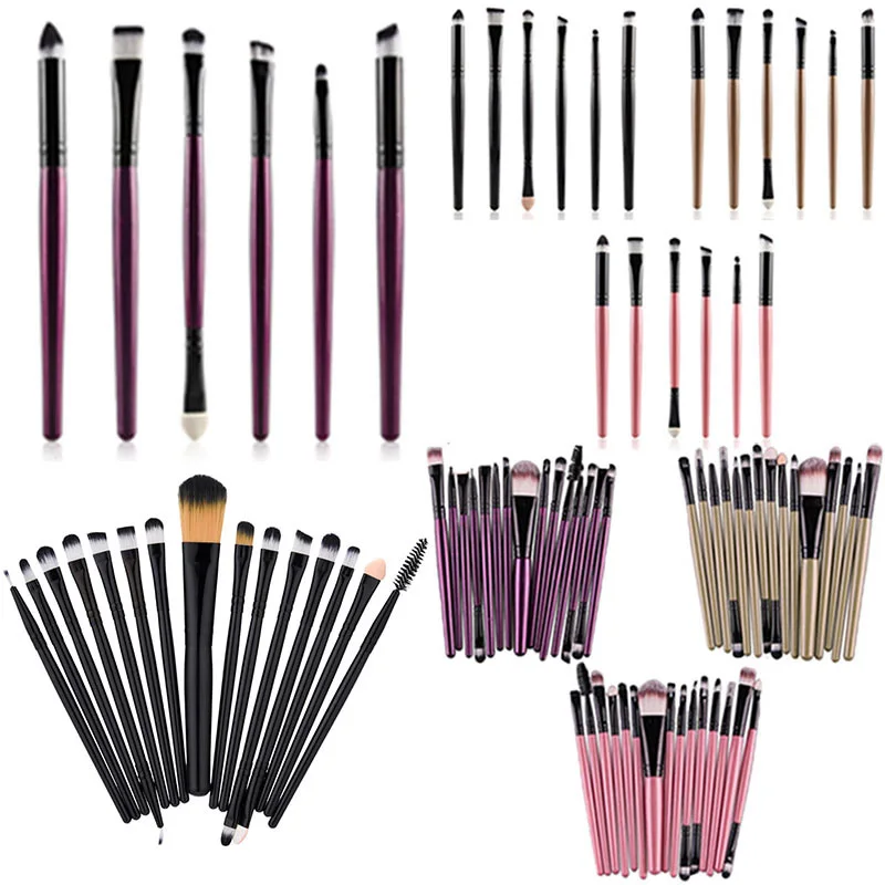 6/15 шт. косметическая Кисть для макияжа Женская основа тени век подводка глаз