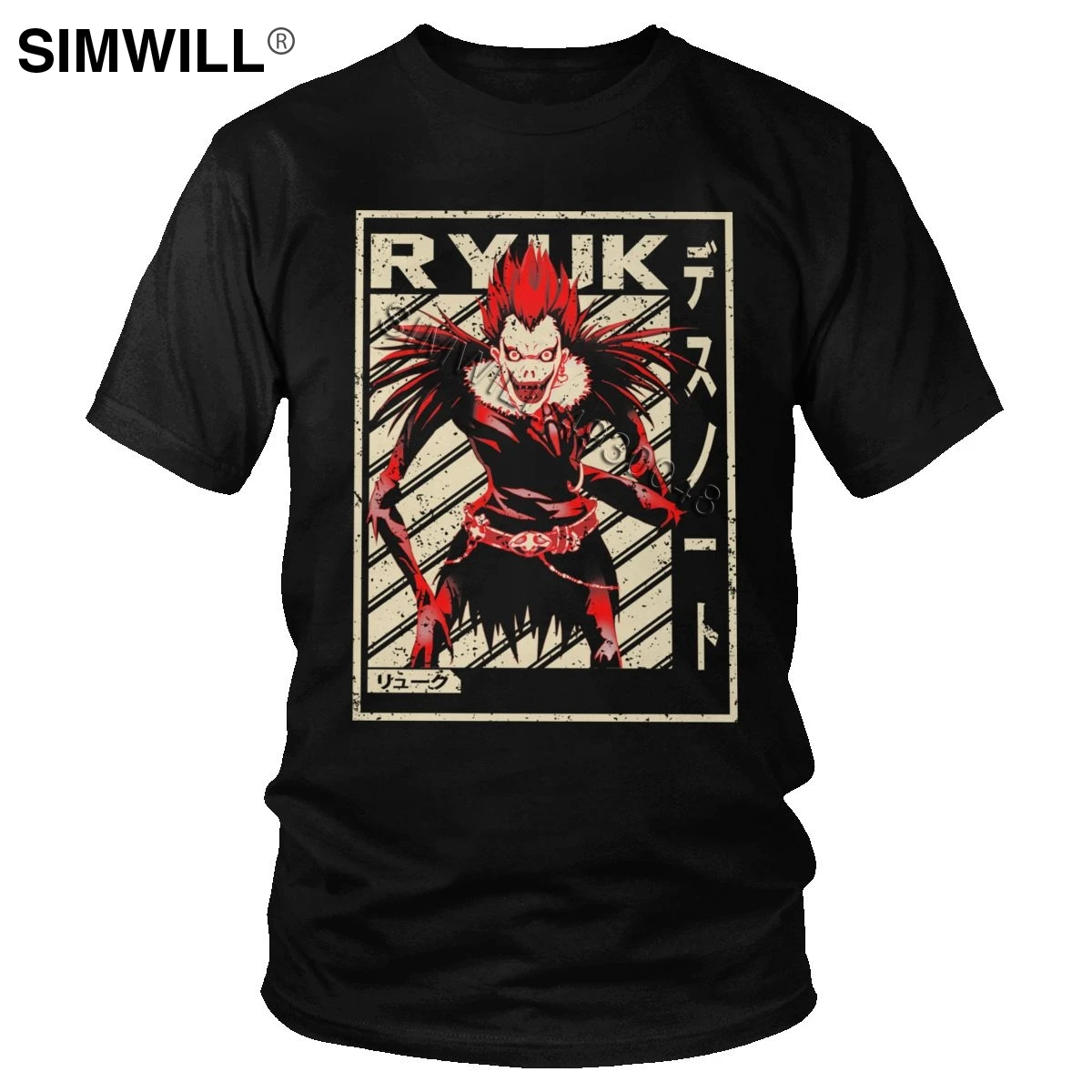 

Cool Men Retro Art Classic Ryuk T Shirt Anime Short Sleeves 100% Cotton Tee Crew Neck Print Death Note Shinigami T-shirt Gift