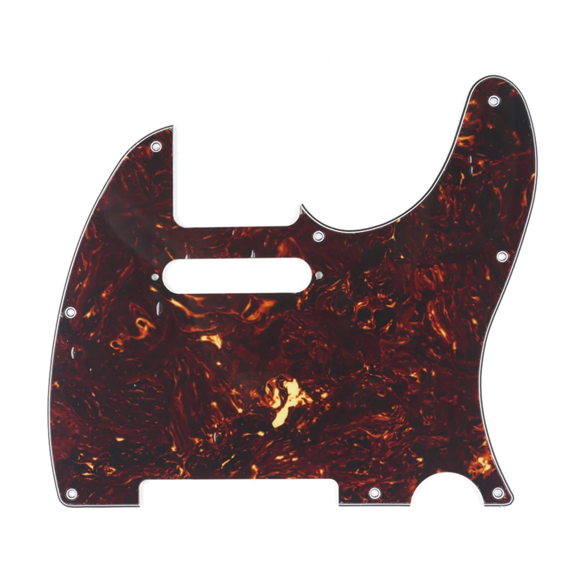 

Musiclily 8 Hole Tele Guitar Pickguard for USA/Mexican Made Fender Standard Telecaster Modern Style, 4Ply Tortoise Shell