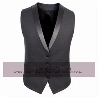 mens suit vest lapel 4 button retro solid color sleeveless slim fit waistcoat steampunk