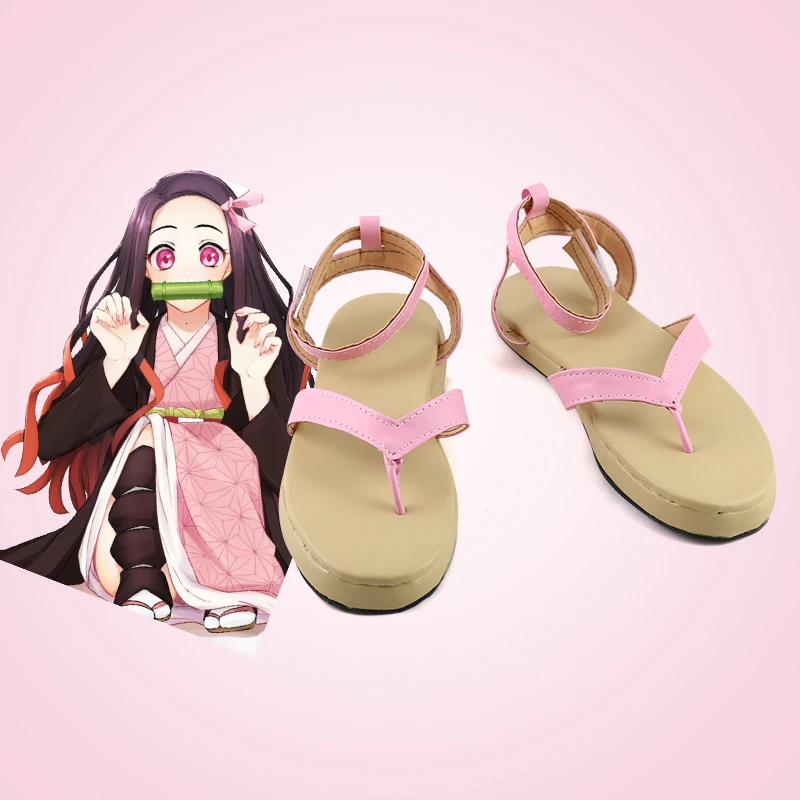 

Animated Demon Slayer: Kimetsu No Yaiba Kamado Nezuko Shoes Sewing Adult Men's and Women's Boots Halloween Shoes Fashion Sandals