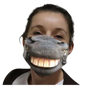 15 шт маска Тканевая ветрозащитные капри для девочек бесшовные на открытом воздухе для верховой езды быстросохнущие держать маска для лица с защитой от ветра и пыли пыле лошадь торчит язык печати