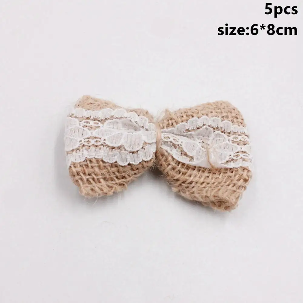 Taoup 10 шт. ретро DIY Sackcloth Винтаж деревенский Свадебные мероприятия партия поддерживает поставки джутовые мешковины Цветы Роза потертый - Цвет: 5pcs Knownot 4