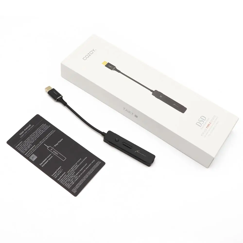 Портативный усилитель ЦАП COZOY TAKT C SABRE9018Q2C 32 бит/384 кГц DSD Hi-Fi разъем Type C/USB 3 5 мм TRS |