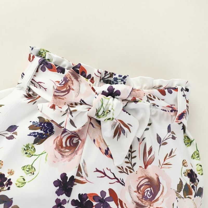 

2020 Short Sleeve Bodysuits Cotton Cute Floral Shorts Summer Clothing 2pcs Newborn Infant Baby Girls Clothes Sets Tops