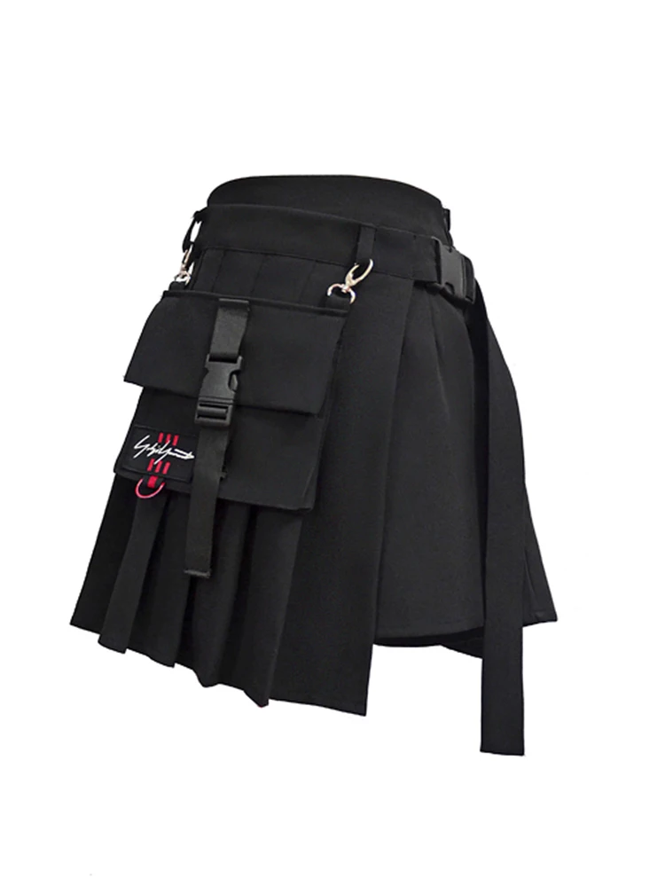 

Женская мини-юбка с завышенной талией, юбка трапециевидной формы с большим подолом на шнуровке, в стиле преппи, весна-лето 2021