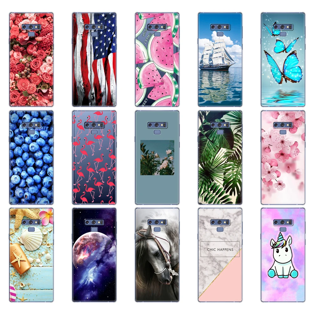 Силиконовый чехол для Samsung Galaxy Note 9 мягкий из ТПУ телефона | Мобильные телефоны и