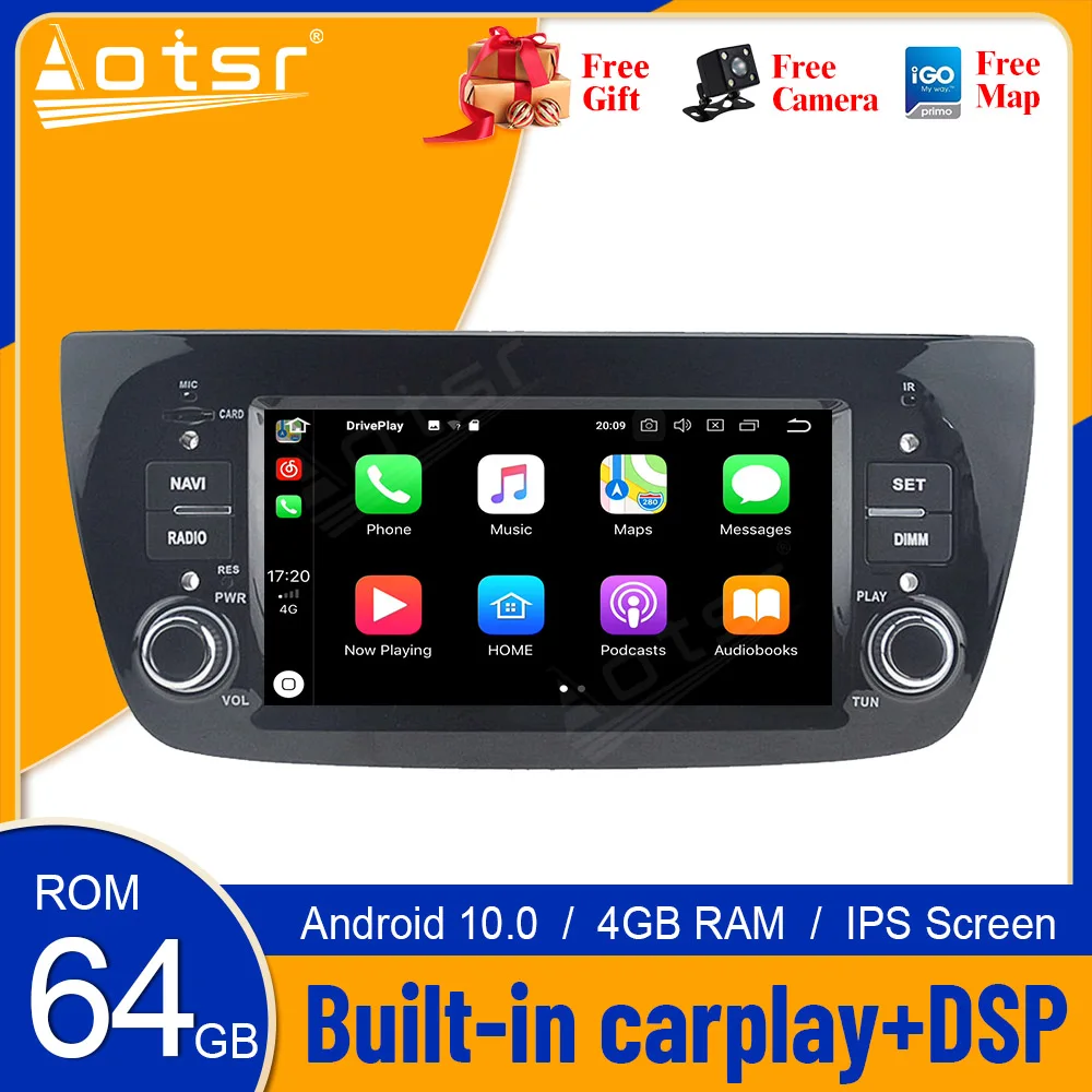 

Carplay For Fiat Doblo 2010 2011 2012 2013 2014 2015 Android 10 Player Multimedia GPS Auto Audio Stereo Radio Recorder Head Unit