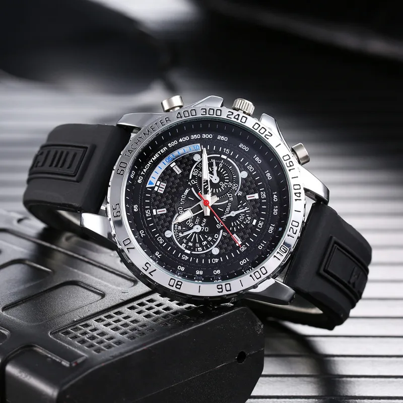 

2021 New Famous Trend Brand Watches for Men Luxury Popular Big Dial Silicone Band Watch Men's Fashion Casual Quartz Wristwatches