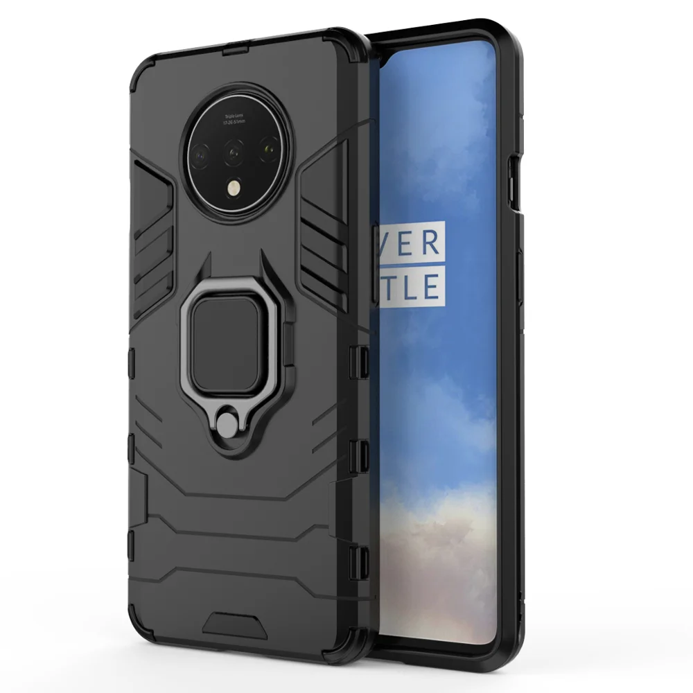 

Для Oneplus 7T чехол роскошное кольцо задняя крышка стенд бронированный противоударный чехол для Oneplus 7T чехол