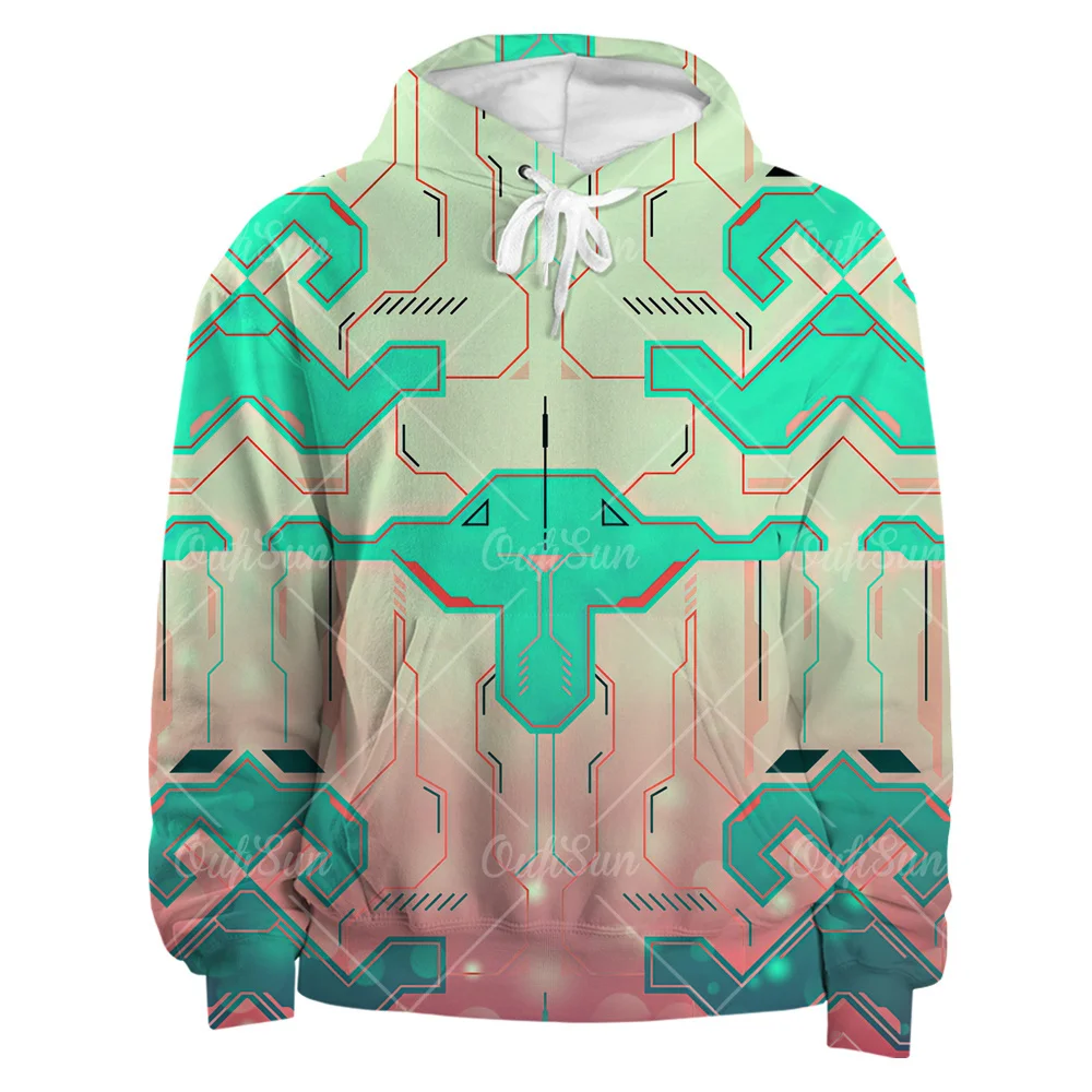 

Autumn Electronic Chip Pattern 3D Printing Men Sweater Fashion Harajuku Streetwear Loose O-neck Breathable Men's Sweater Tops