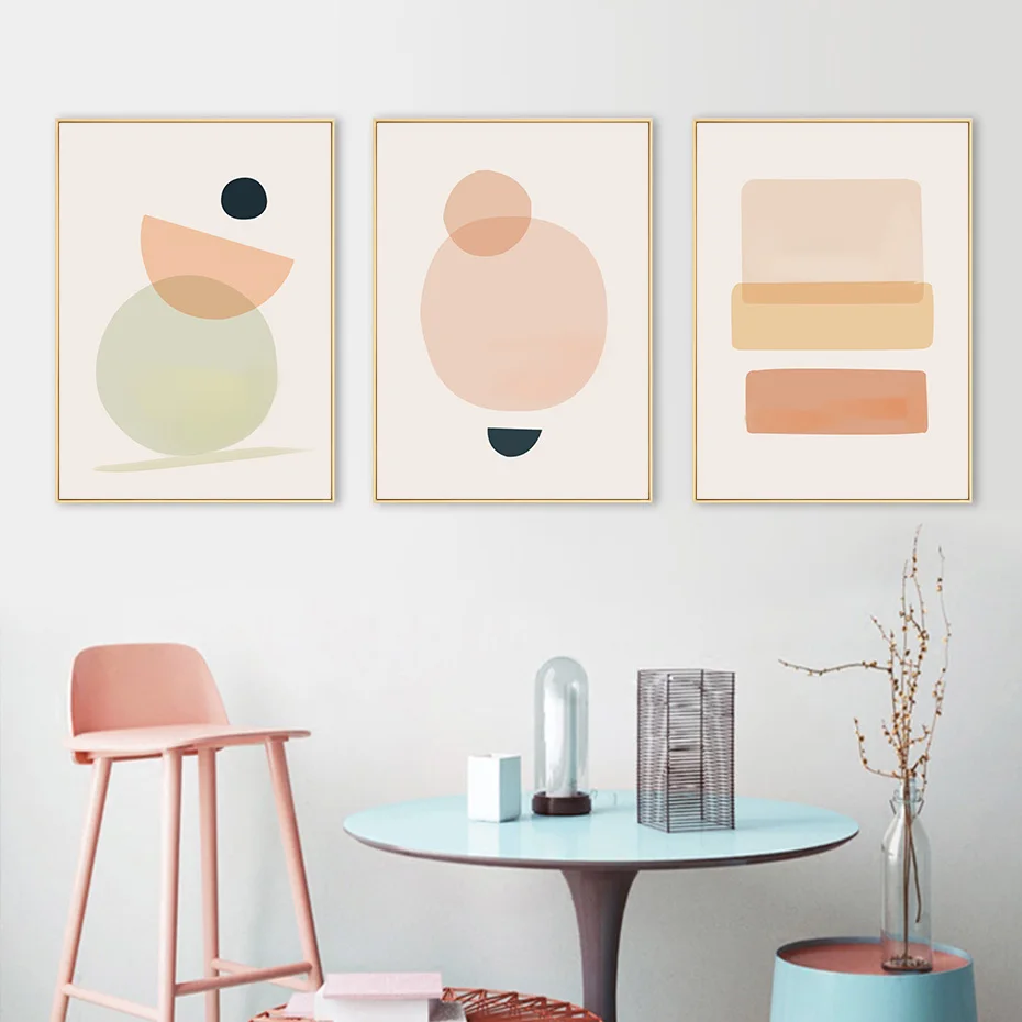 

Modern Abstract Geometric Wall Art Minimalist Canvas Painting Scandinavia Posters and Prints Pictures for Living Room Home Decor