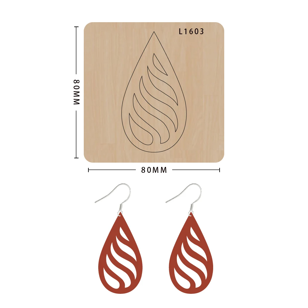 

Новые Деревянные Пресс-формы, пресс-формы для сережек для скрапбукинга, подходящие для распространенных высекальных машин на рынке