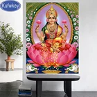 Алмазная 5d картина Lakshmi богиня плодородия, сделай сам, полноразмернаякруглая вышивка, икона Индии