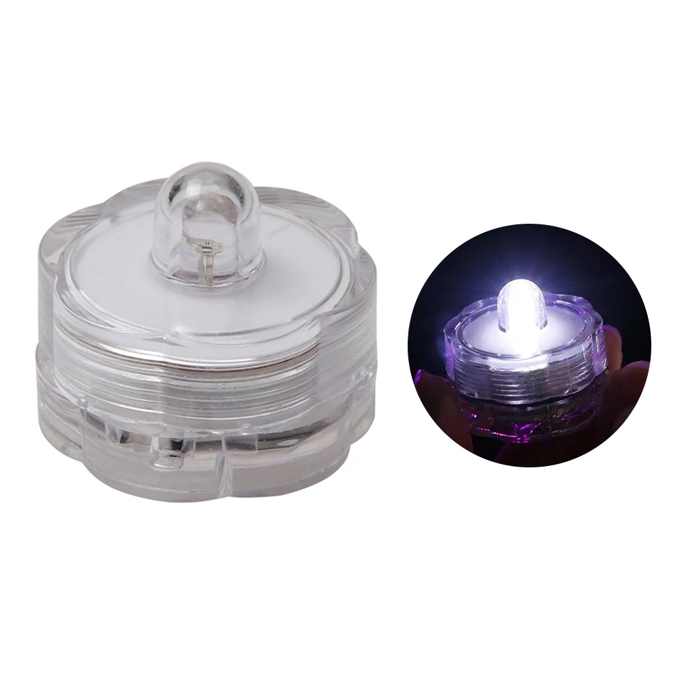 

LED Candles Tea Lights Battery Flameless Electric Waterproof Wedding Pond Decorations Floral White Birthday Party Fake Candles