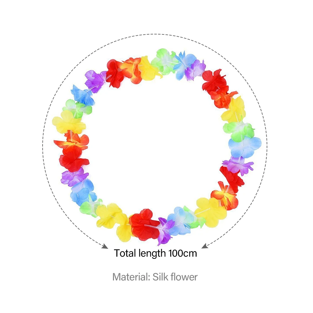10Pcs Adult Kids Children Flower Wreath Necklace Garland Hula Skirts Hawaii Beach Decor Jungle Carnival Birthday Party Supplies | Дом и сад