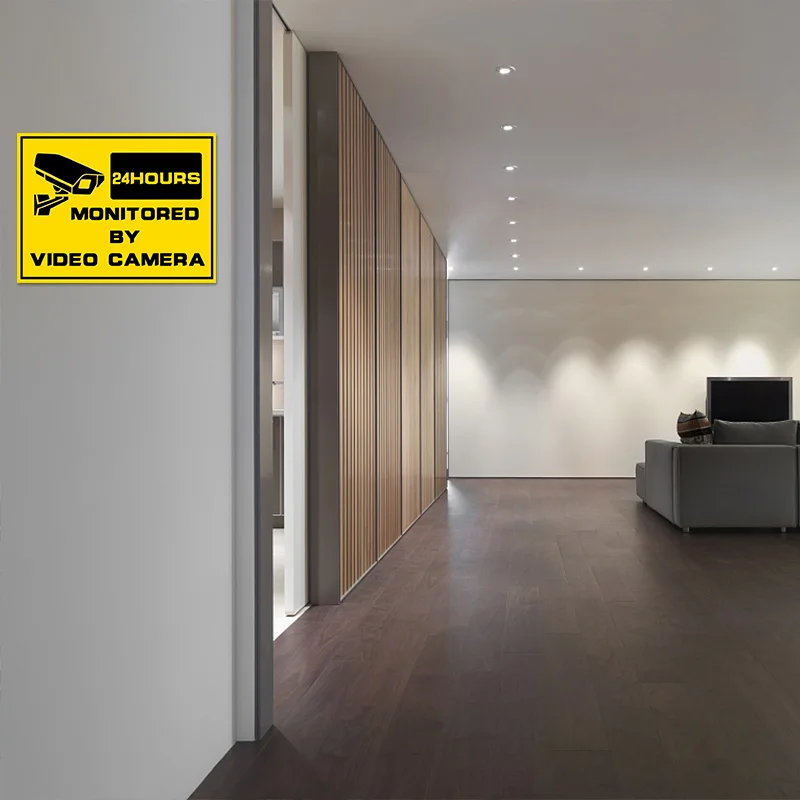 Предупреждение предупреждающие знаки наклейки окна CCTV Камера дома Security 24hr