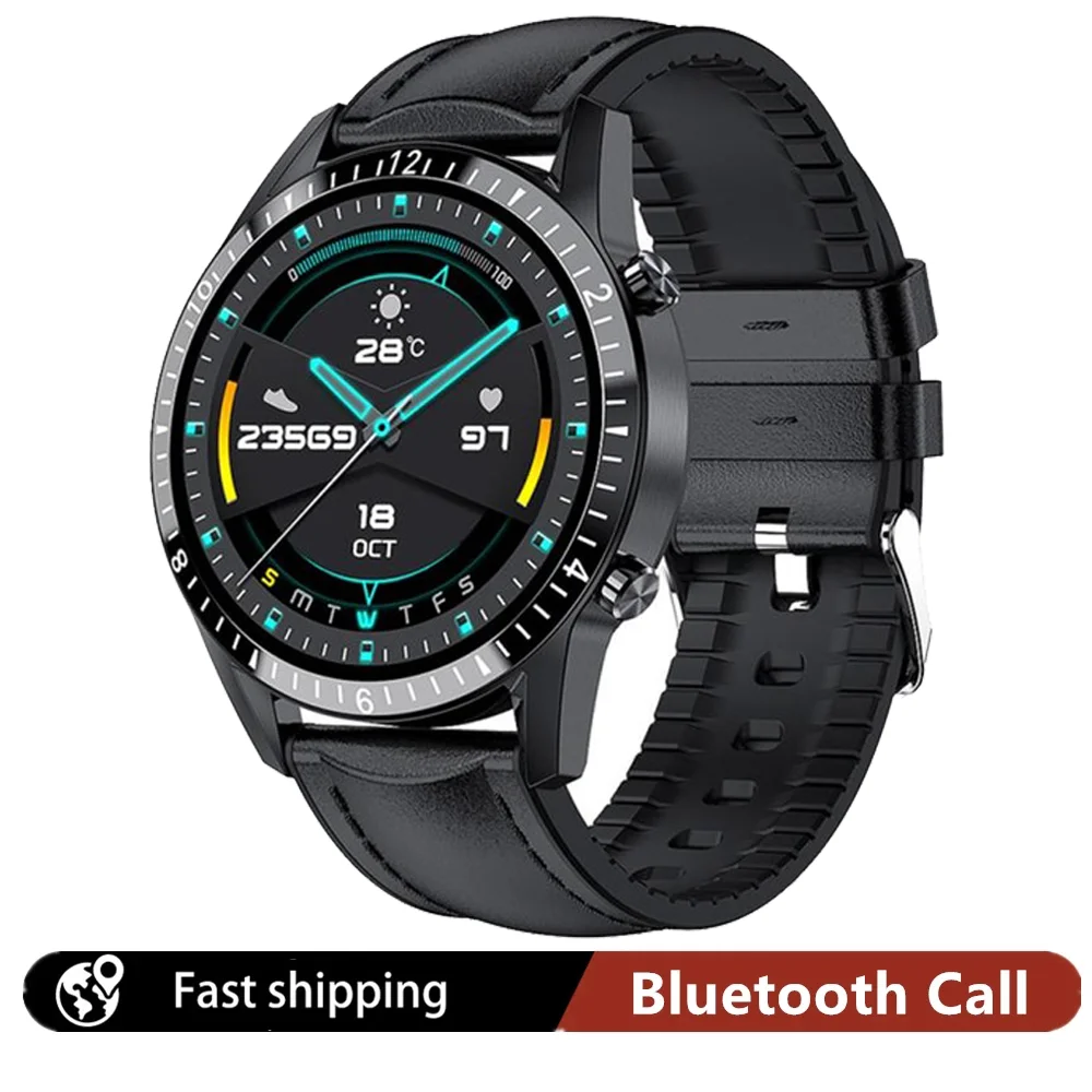 2021 Модные Смарт часы для мужчин с Bluetooth брендовые функцией вызова фитнес трекер