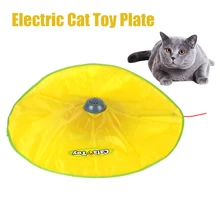 Motion Undercover Mouse Fabric Moving Feather 4 Speeds Electric Cat Toy Plate Interactive Pet Toy For Cat Kitty Automatic