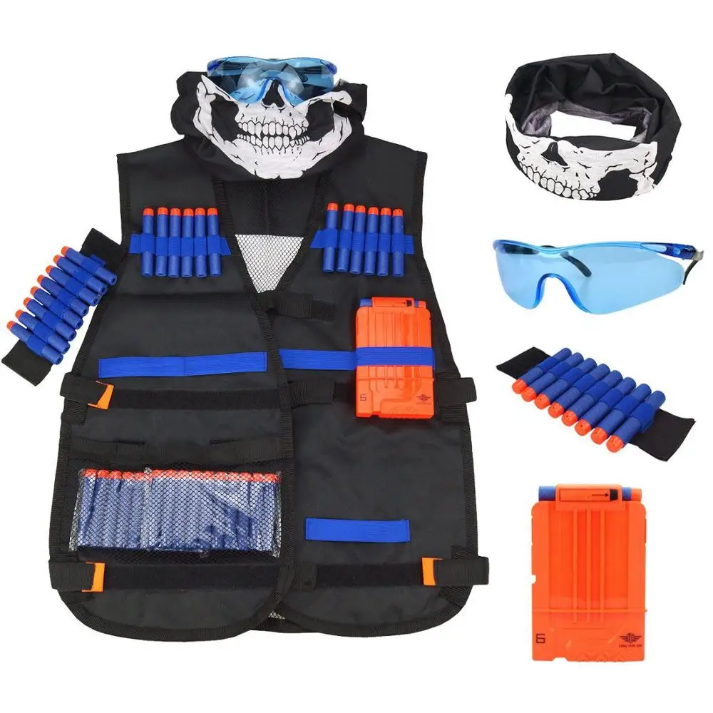 

for weapons accessories Children's camouflage elite soft bullet tactical vest shooting tactical 5-piece set gun Christmas