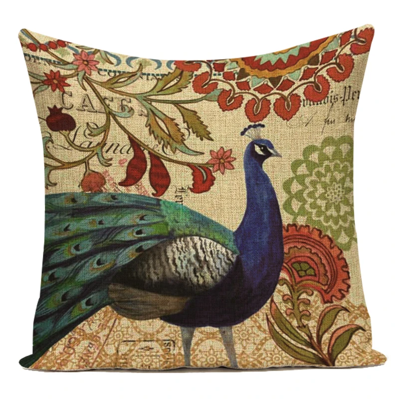 Полиэстер животных милые павлин цветок декоративные подушки для дивана домашний