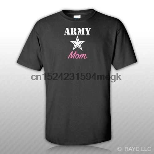 

Multicolor Army Mom T-Shirt Tee Shirt Cotton millitary pride support