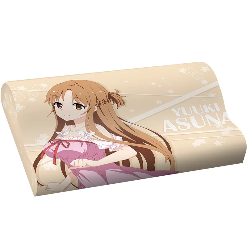 

Sword Art Online Yuuki Asuna Pillow Memory Foam Bed Orthopedic Pillows for Neck Sleeping All Anime Cushions 50x30cm Toy Pillow