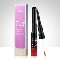 dnm matte sexy nude non stick cup lipstick glaze 2in1 lip gloss lip linerlip stick waterproof lasting korean makeup t1243