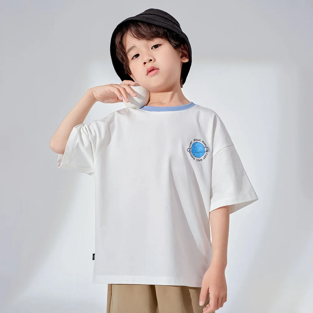 

Hollead Summer Kids 100% Cotton T Shirts Boys Girls Baby Cartoon Printed Short Sleeve Clothes For 2-7 Years Children Clothing