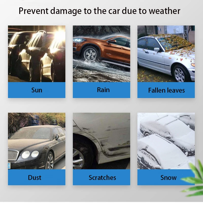 

OMSLAG Car Covers Outdoor Clothing Waterproof Sun Rain Snow protective Car Umbrella Shade Roof Top Tent For General Motors