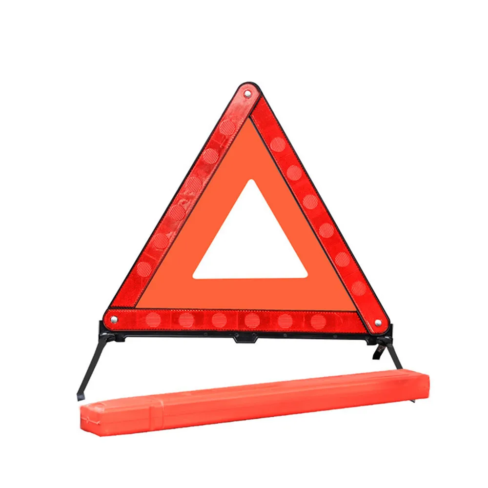 

Car Emergency Breakdown Warning Triangle Red Reflective Safety Hazard Car Tripod Folded Stop Sign Reflector cinta reflectante