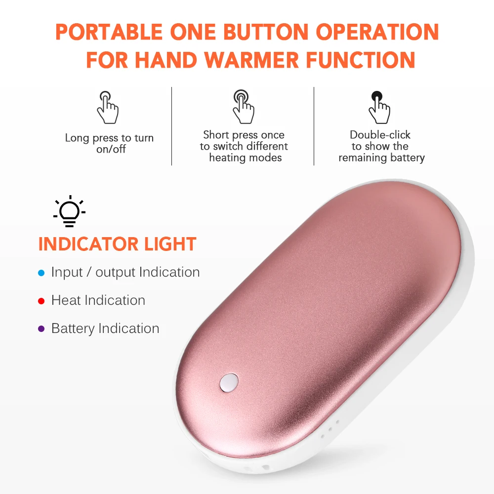 5200 мА/ч мини-грелка для рук usb зарядка карманный 3 7 в внешний аккумулятор телефона
